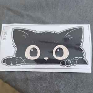 Black Cat Sticker For Car, Laptop, School